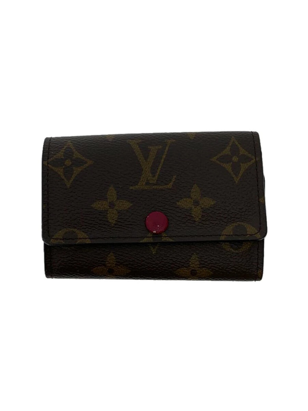 LOUIS VUITTON Multicles Monogram Canvas Brown Fuschia Pink Leather